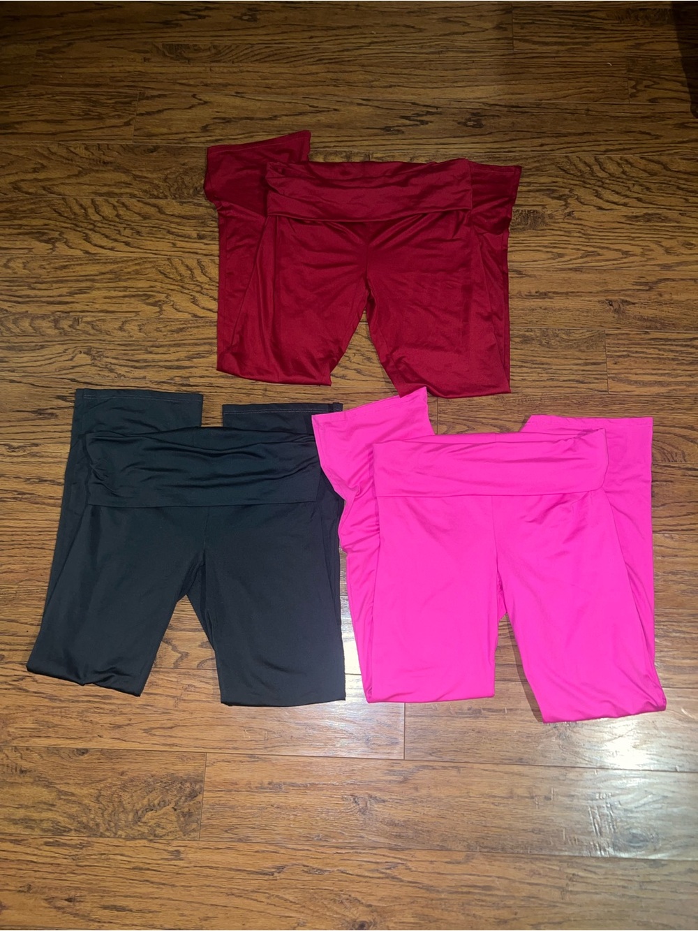 Bundle of 3 Amazon Fold Over Flared Leggings